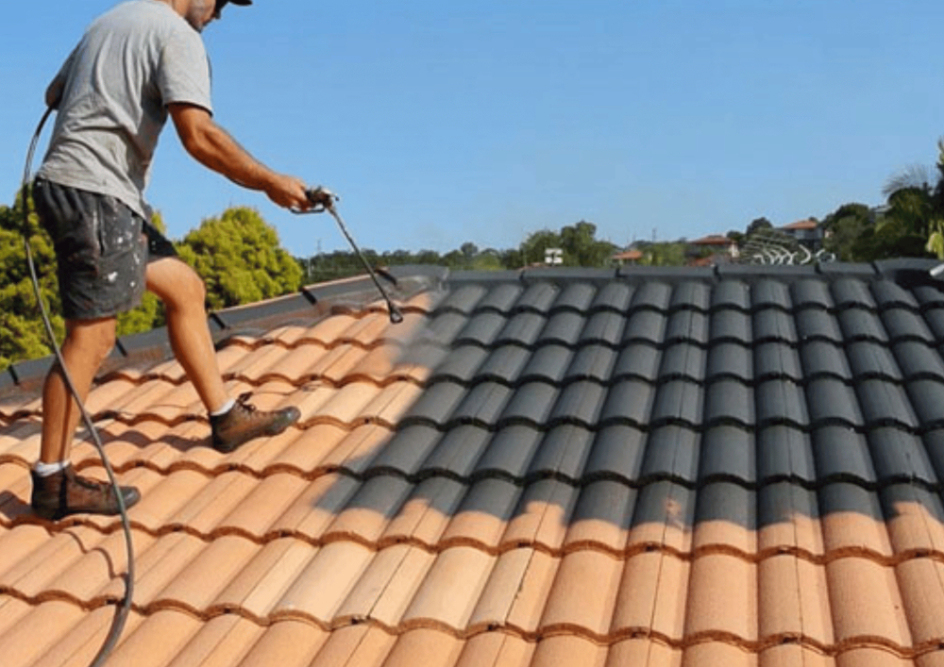 Peinture de toiture par notre entreprise.